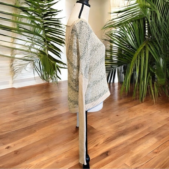 FREE PEOPLE Slubby Striped Pullover Sweater – Sea Mist – Size S - Picture 3 of 16